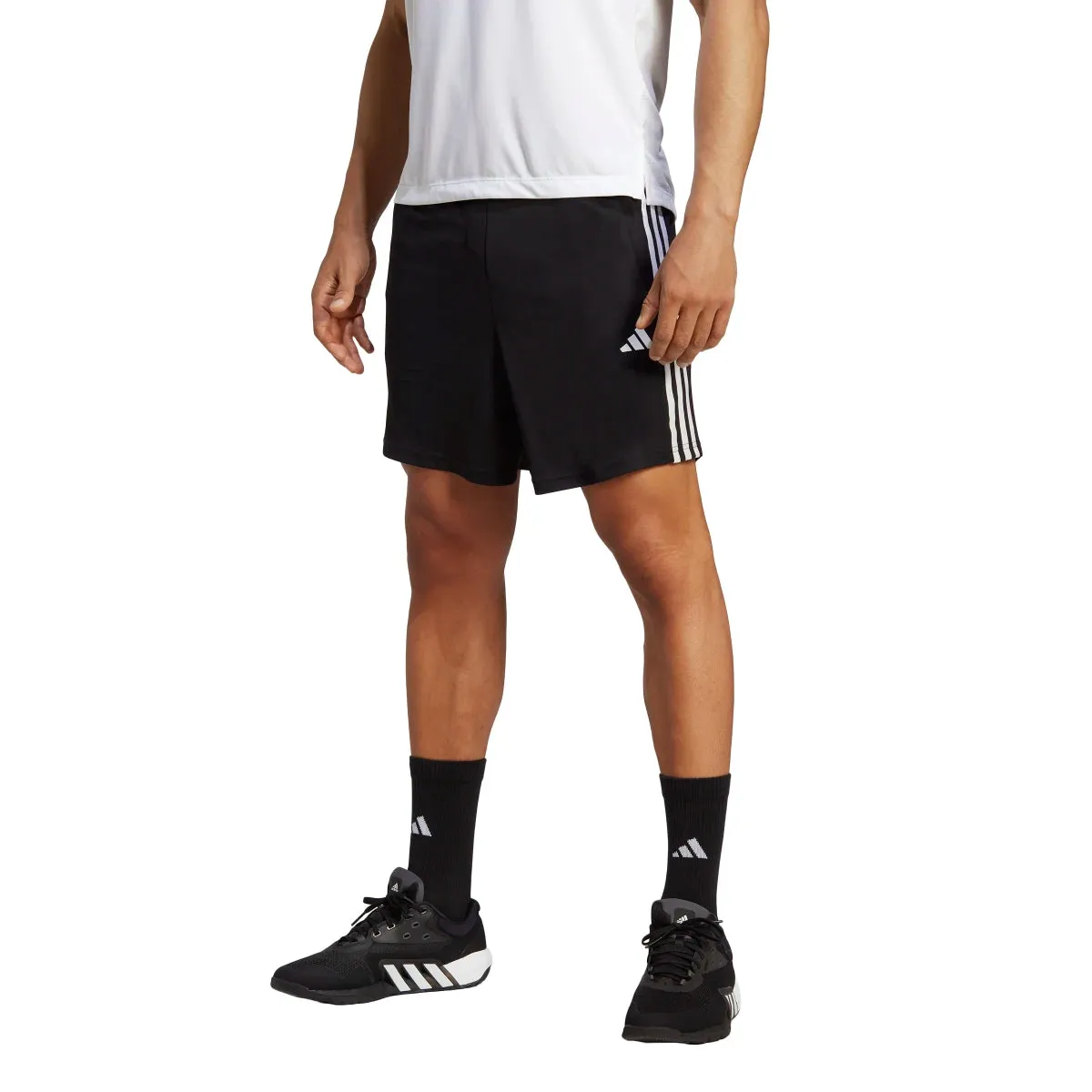 adidas Men's Train Essentials Piqué 3-Stripes Shorts (Tall)