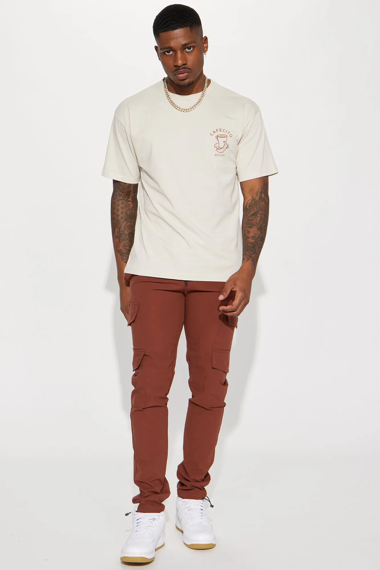 All The Time Nylon Cargo Pants - Brown