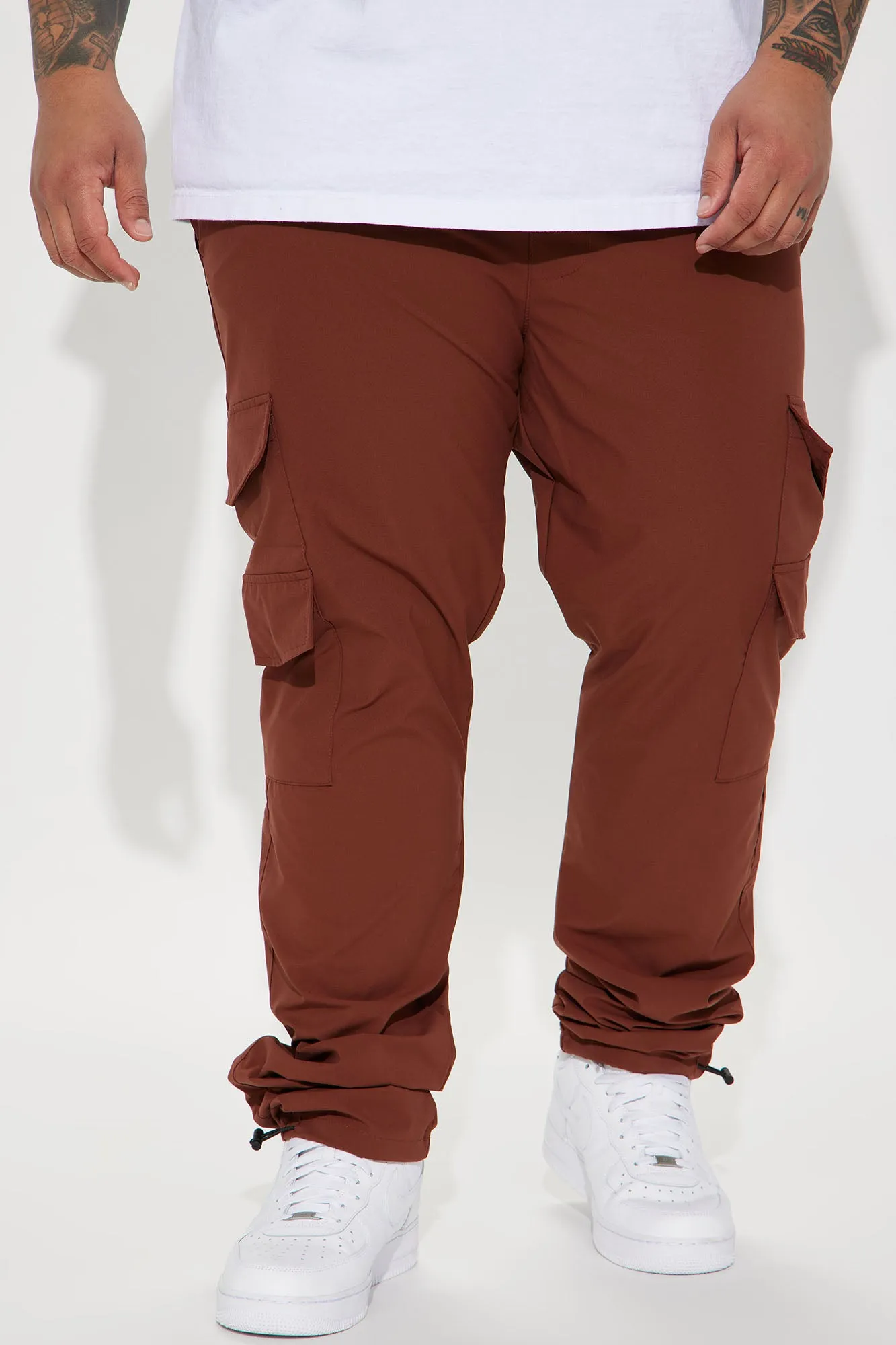 All The Time Nylon Cargo Pants - Brown