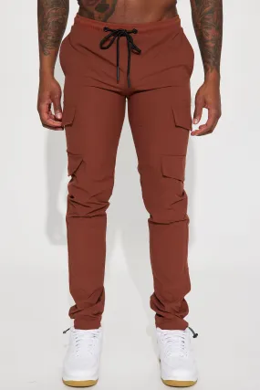 All The Time Nylon Cargo Pants - Brown