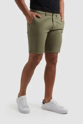 Athletic Fit Chino Shorts in Khaki