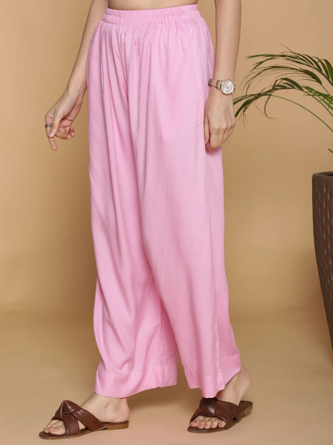 Babypink Palazzo Pants