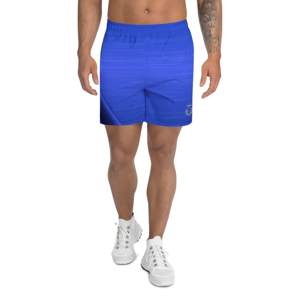 Blue Athletic Long Shorts