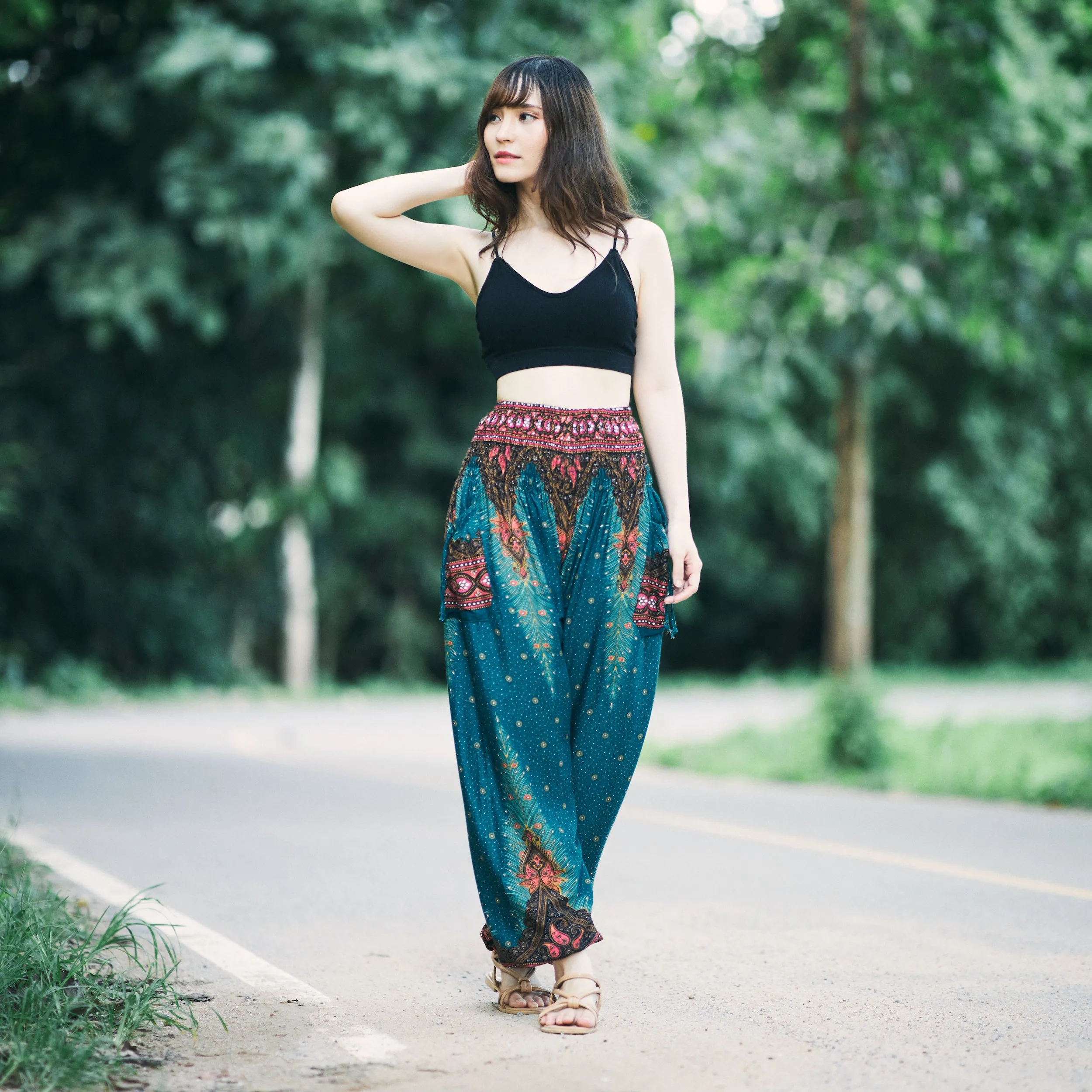 Boho Peacock Pants