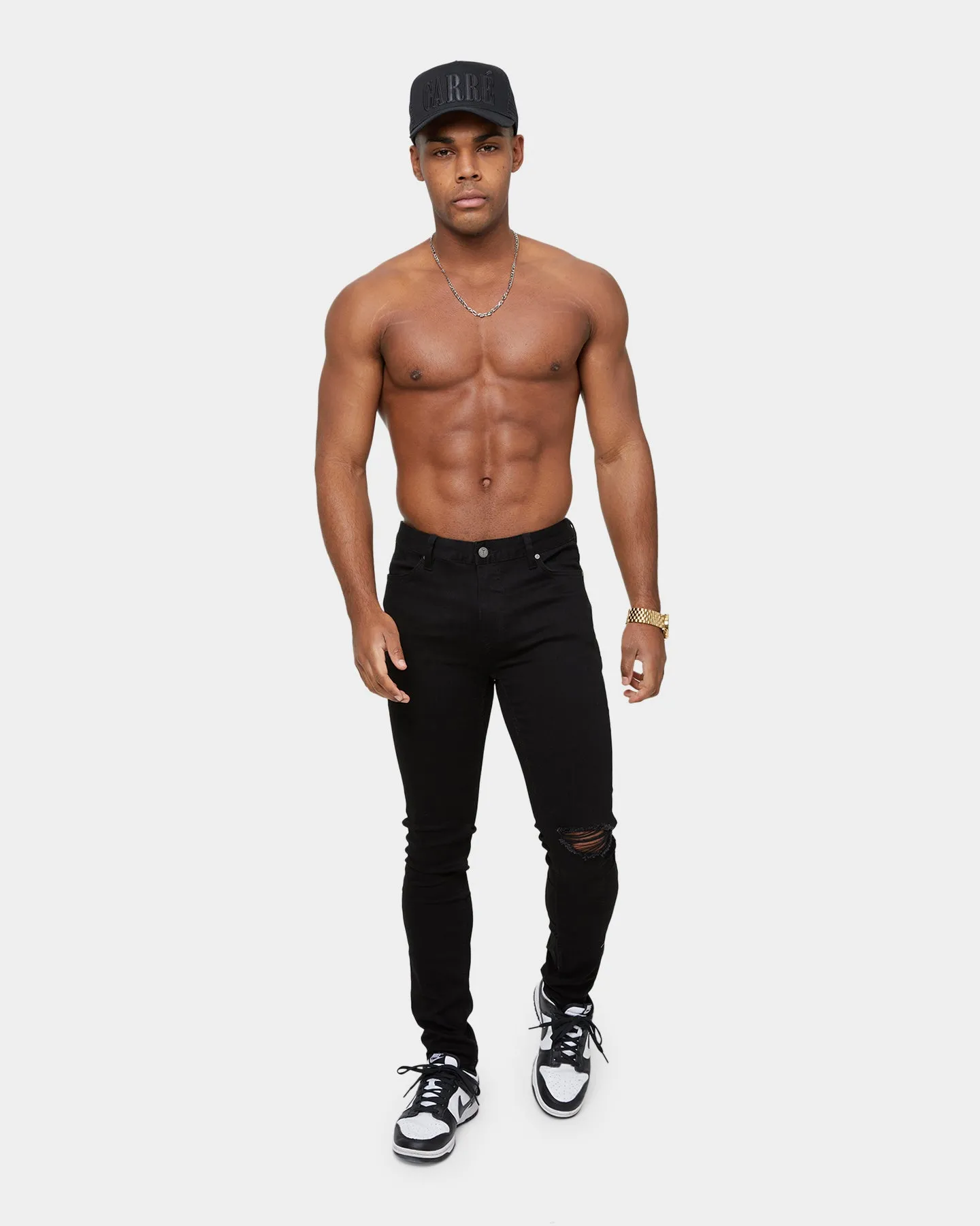 Carre Étoiles Skinny Jeans Black