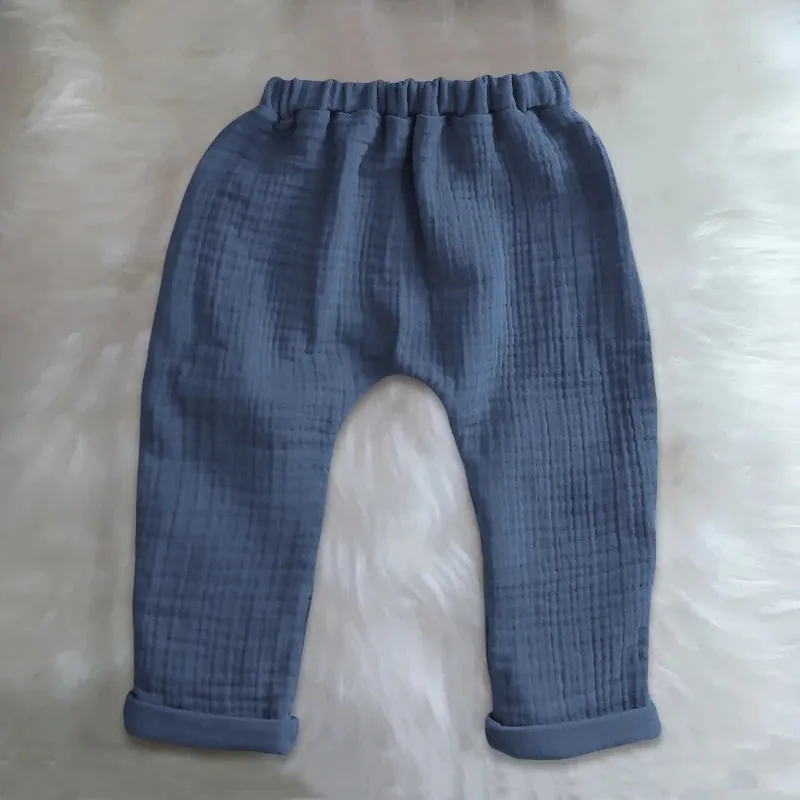 Cotton Muslin Baby Harem Pants