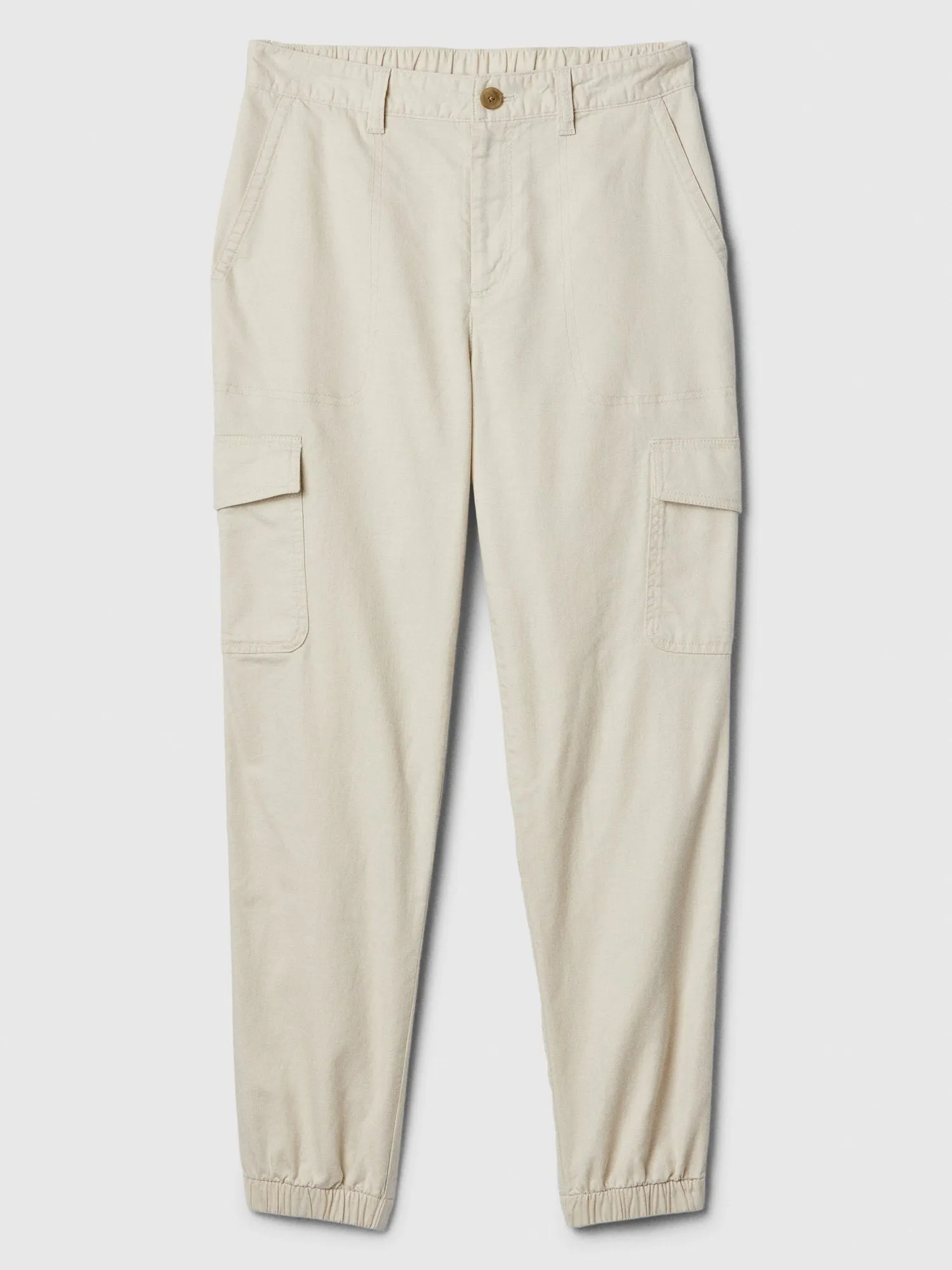 Cropped Twill Girlfriend Cargo Joggers with Washwell