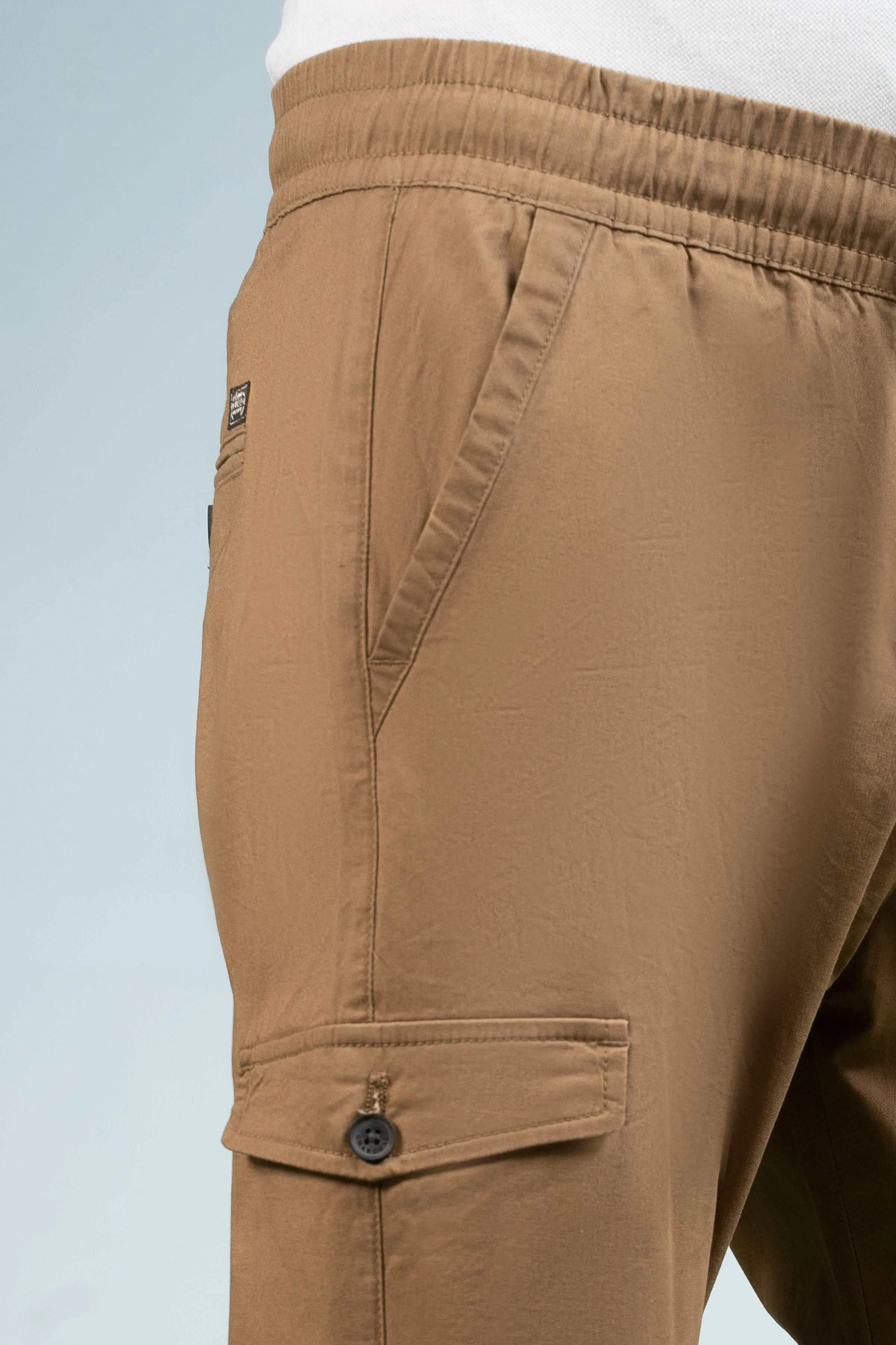 ENZYME WASHED JOGGER TROUSER DARK KHAKI