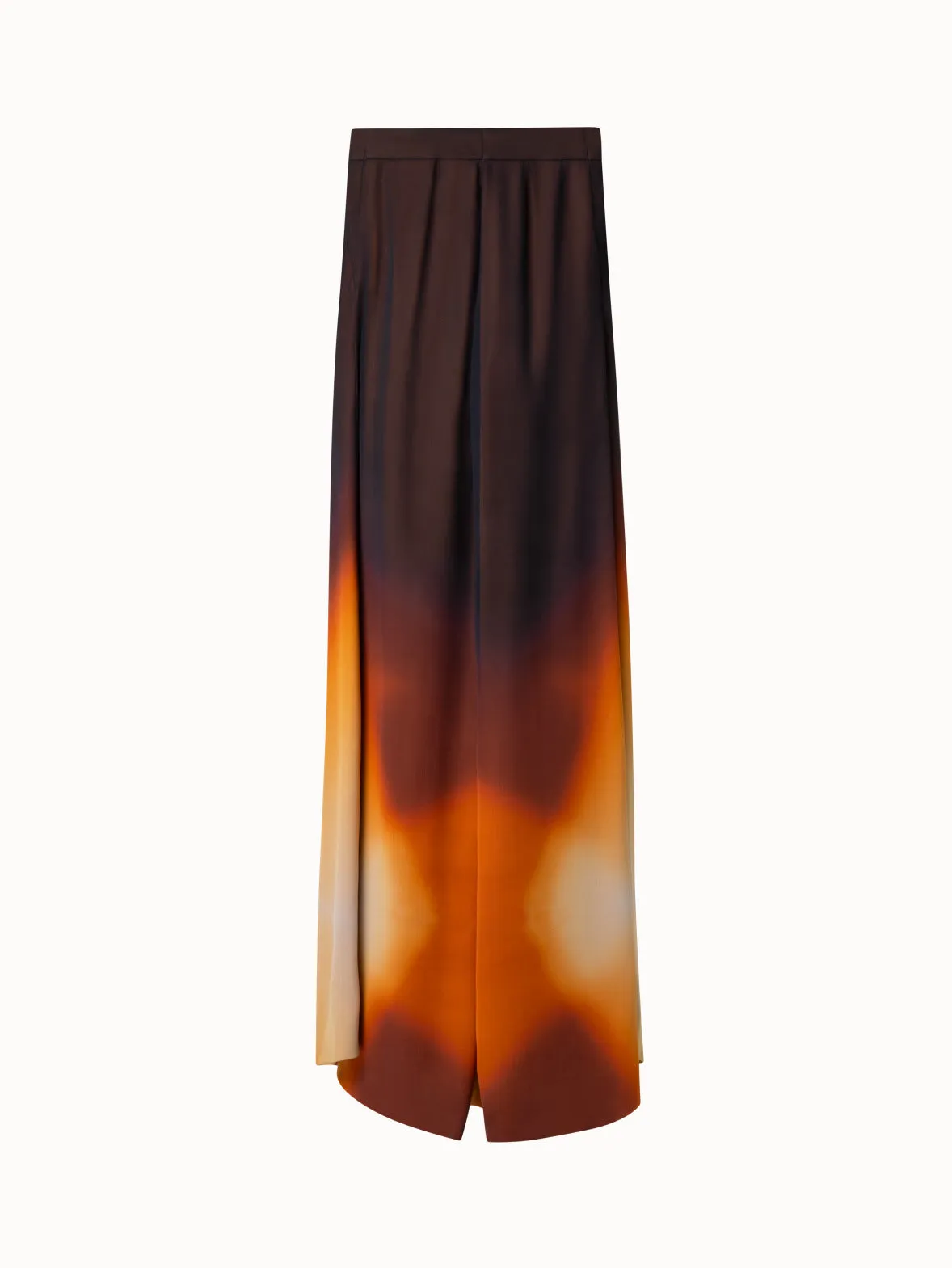 Extra Wide Palazzo Silk Pants with Autumn Twilight Print