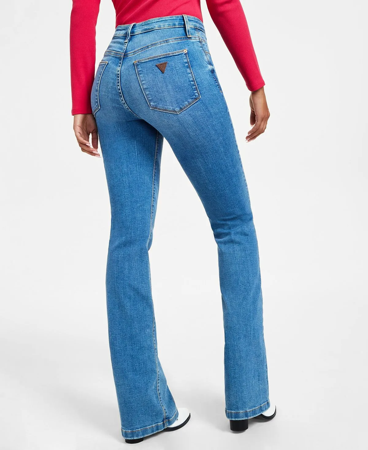 GUESS Women's Sexy Mid Rise Bootcut Jeans