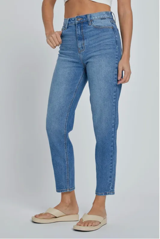 High Rise Mom Jean Ankle Length