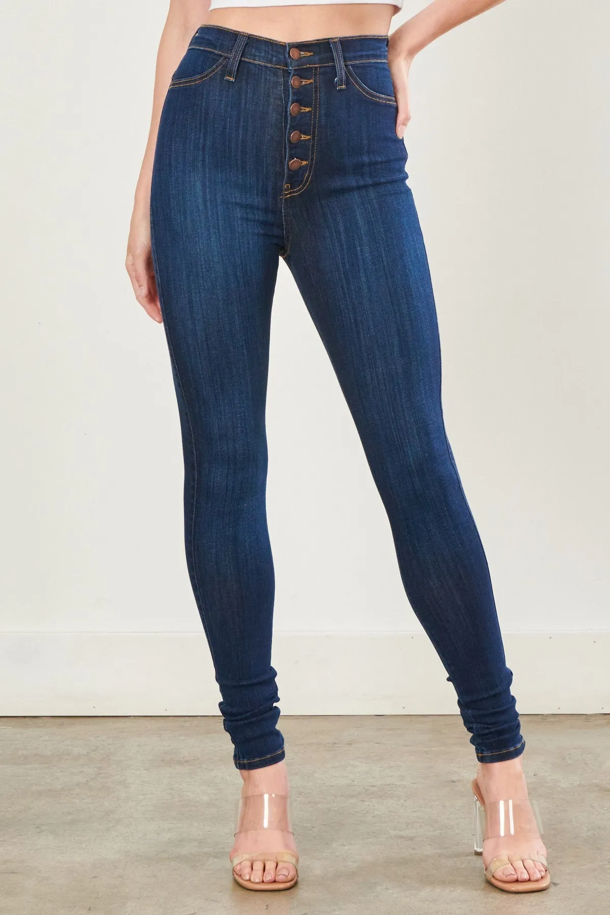 High Waisted Nora Button Up Jeans