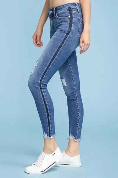 Judy Blue Side Release Hem Skinny