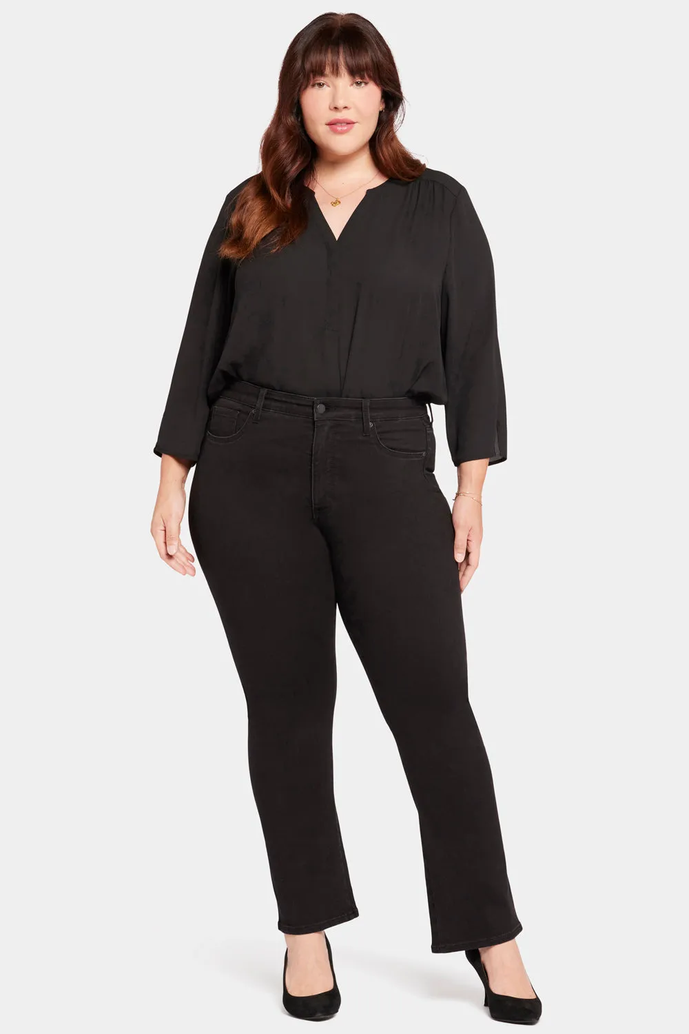 Le Silhouette Slim Bootcut Jeans In Petite Plus Size - Stellar