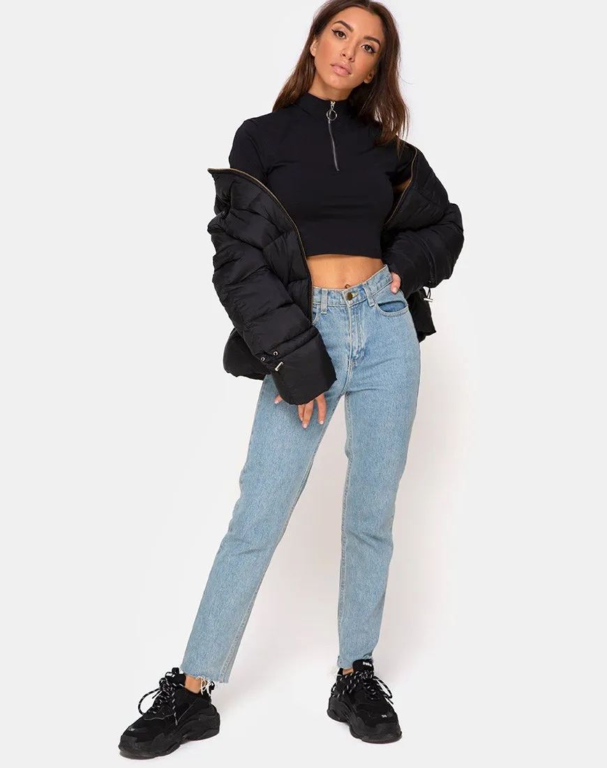 Lesver Crop Top in Black