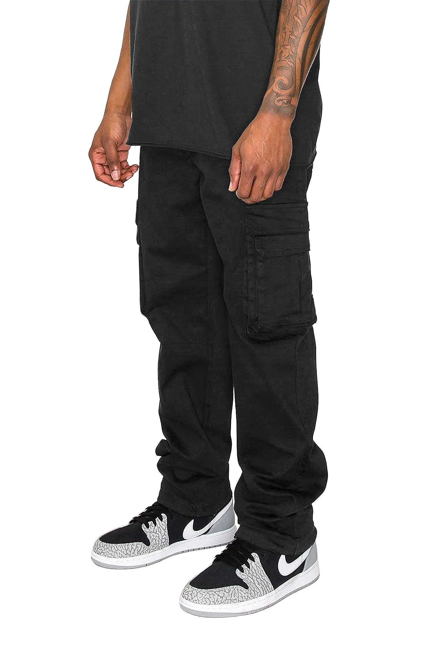 Men's Baggy Relaxed Fit Multiple Pocket Cargo Pants