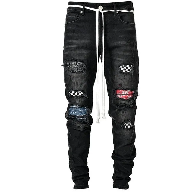 Men's Skinny Ripped Fashion Stretch Jeans