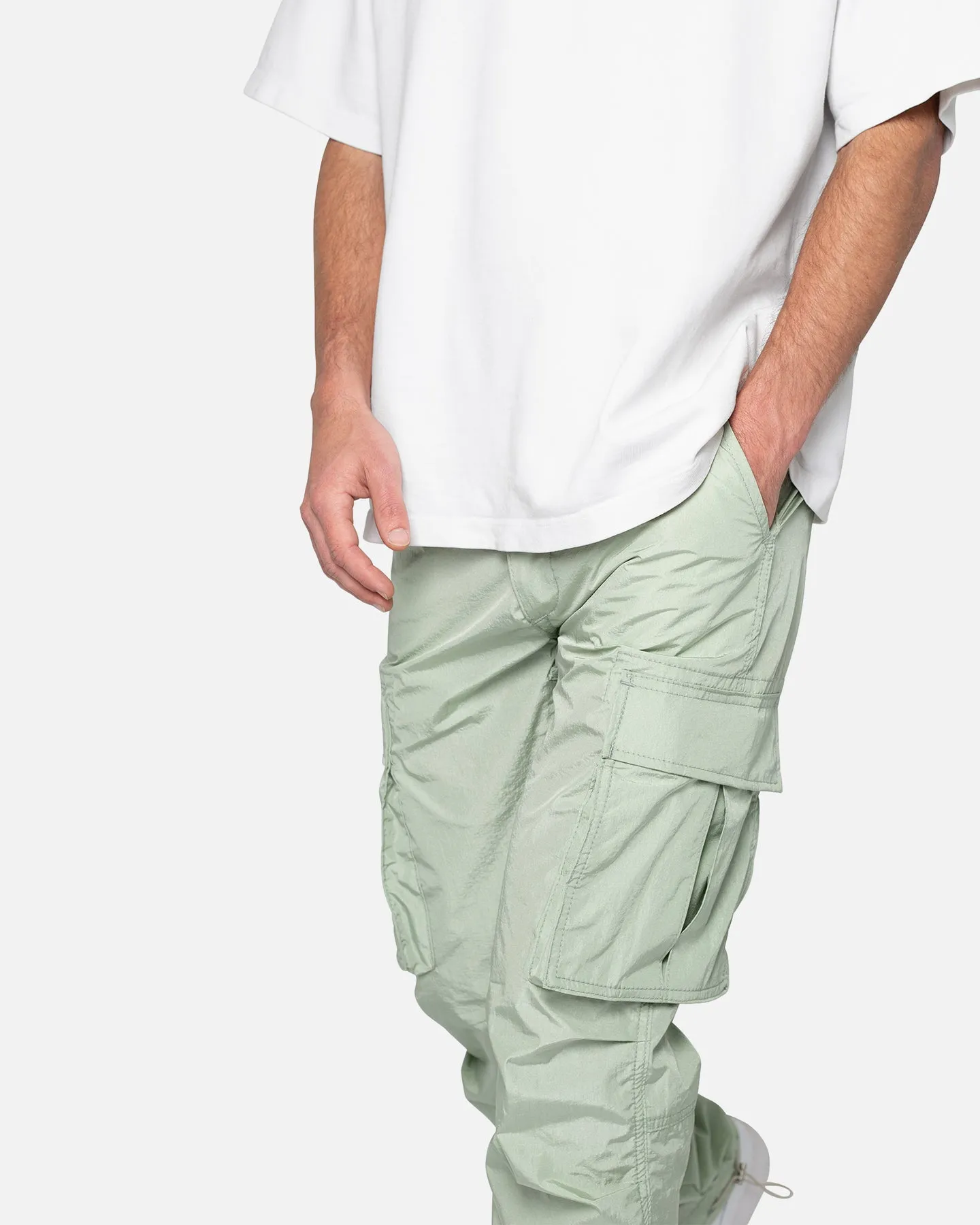 MNML Crinkle Cargo Pants Green