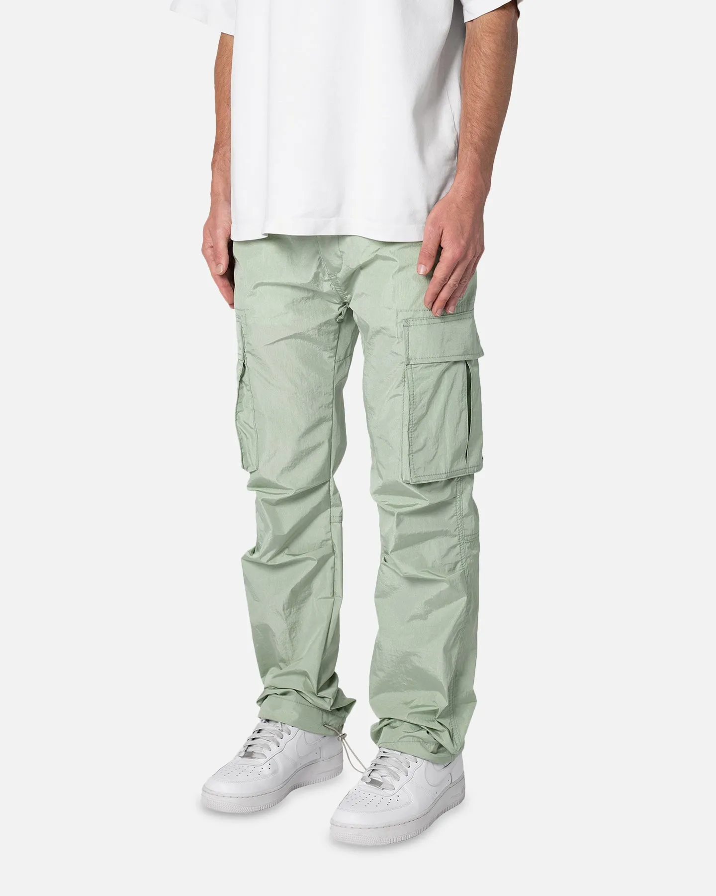 MNML Crinkle Cargo Pants Green