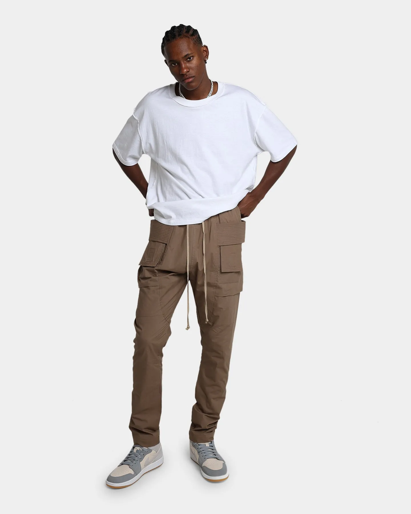 MNML Drop Crotch Cargo Pants Stone