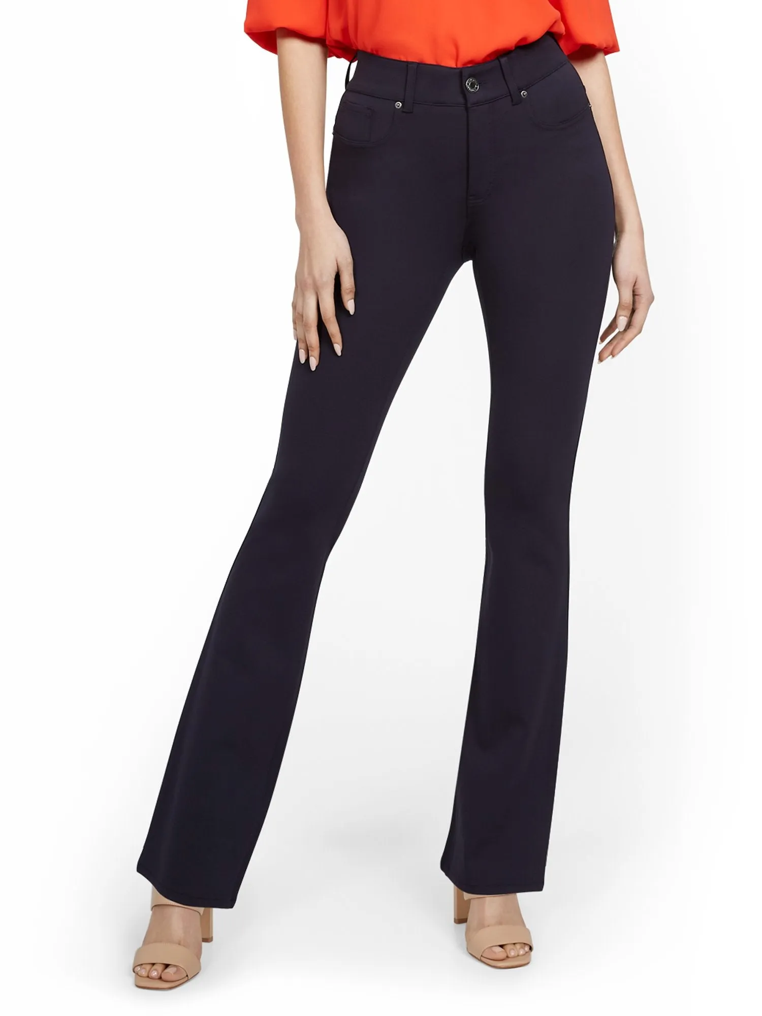 Mya Curvy High-Waisted Sculpting No Gap Bootcut Ponte Jeans