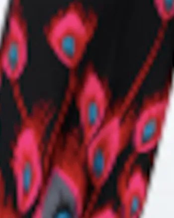 Peacock Print Palazzo Pants | Fuchsia Peacock