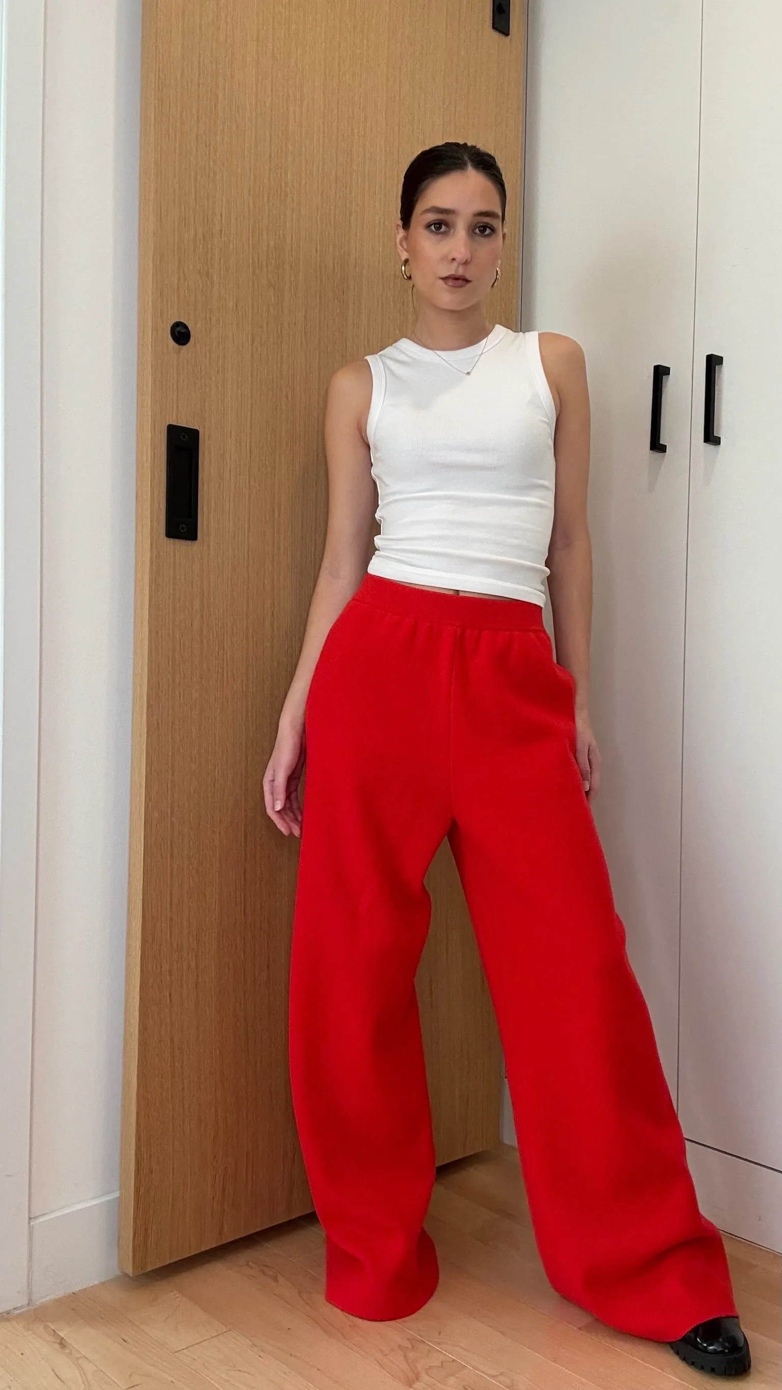 Red Logo Pants - M