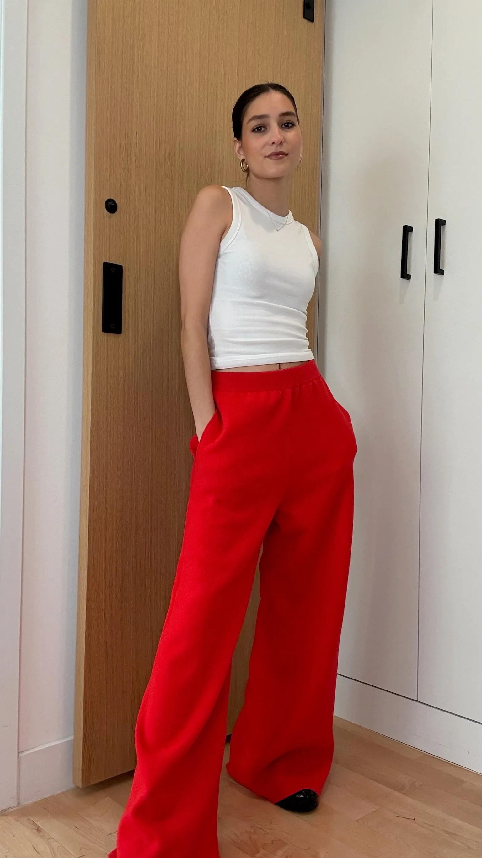 Red Logo Pants - M