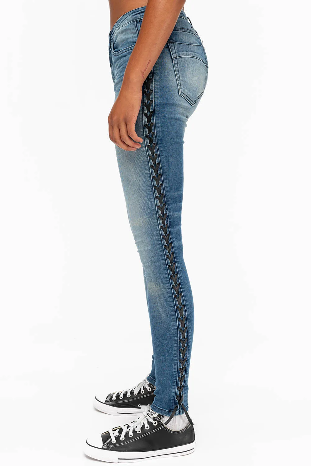 ROBIN'S WOMENS SKINNY MOTO JEANS IN ELROY MEDIUM