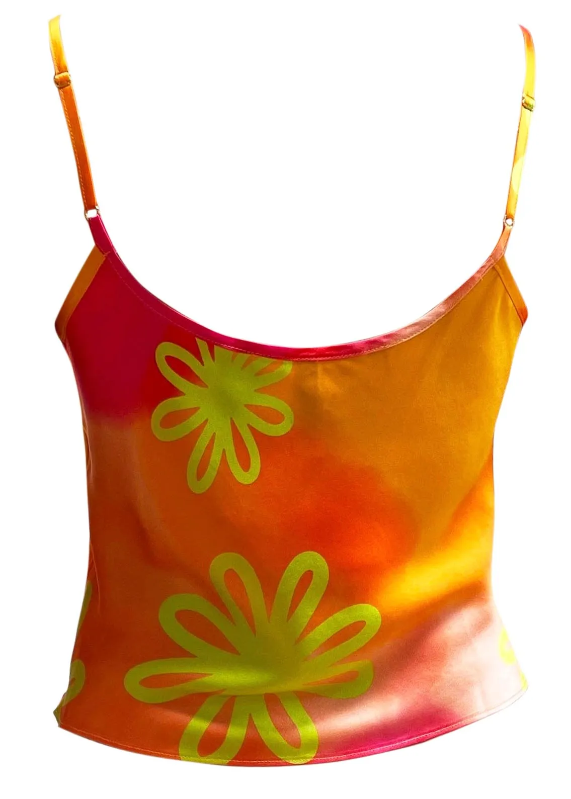 Sherbert Tie-Dye Silk Camisole Top