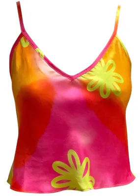 Sherbert Tie-Dye Silk Camisole Top