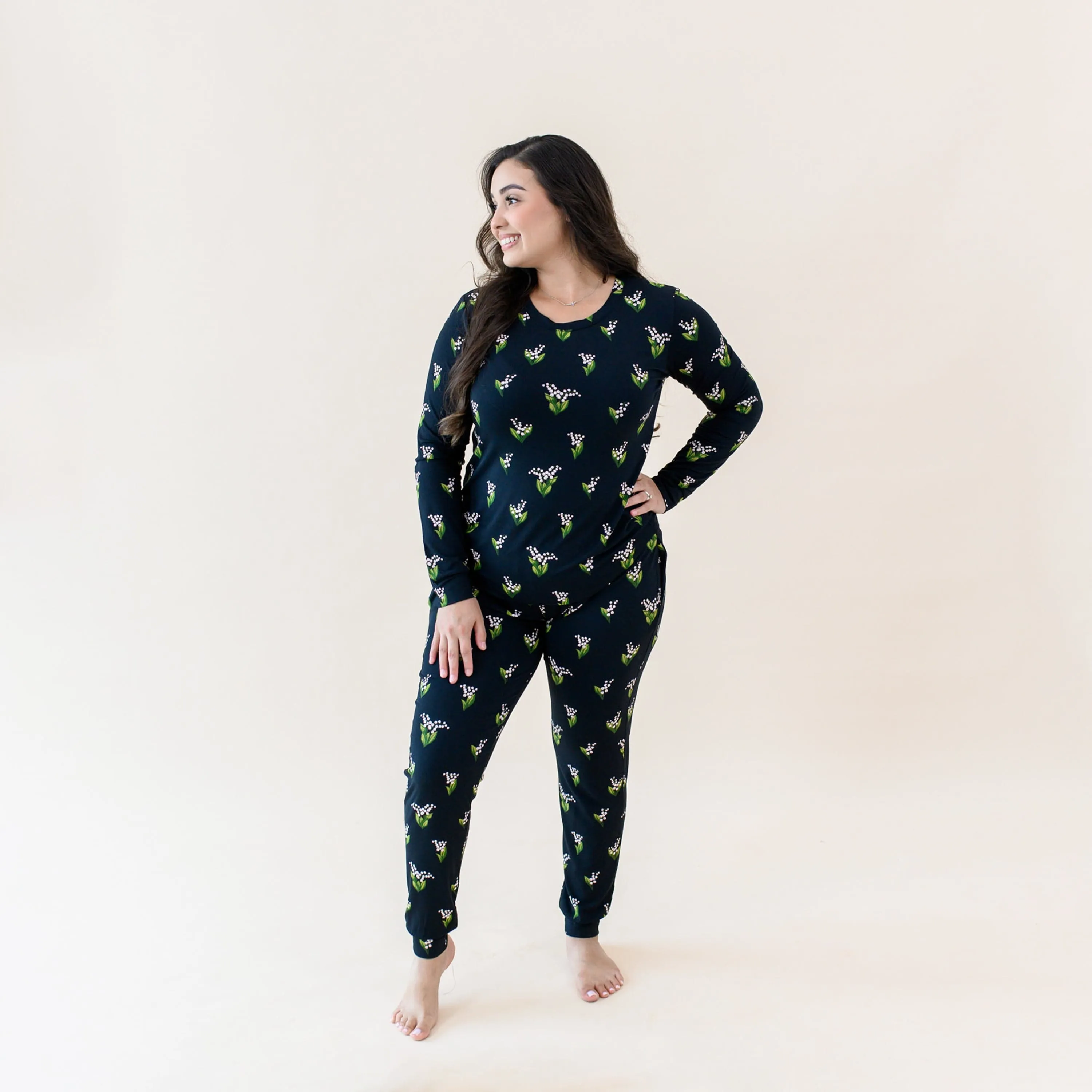 Women's Jogger Pajama Set in Midnight Lily