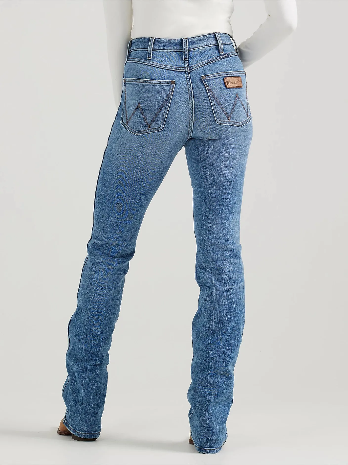 Wrangler Ladies Retro Bailey High Rise Boot Cut Jean - Kelly/Light Wash - 112356680